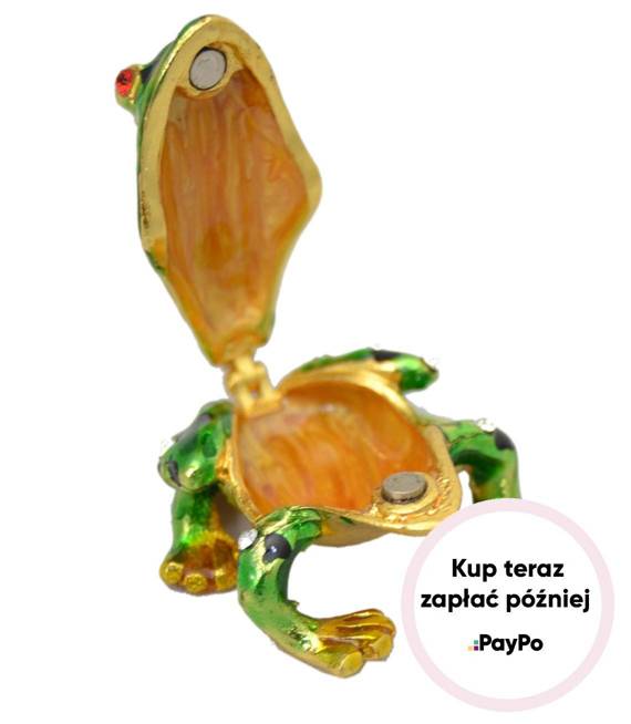 Cudowna żabka na biżuterię Kryształki 