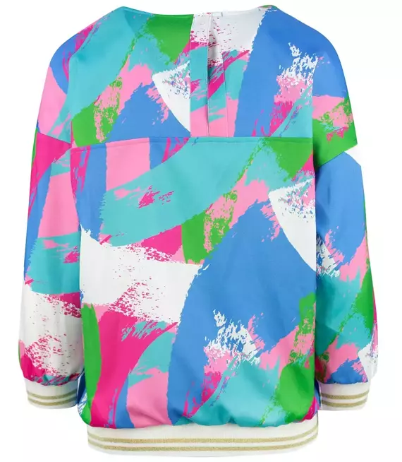 Kolorowa modna bluzka z nadrukiem 